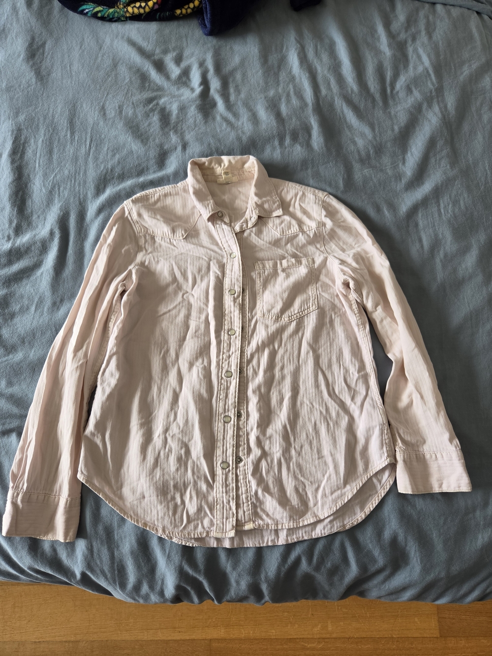 A.n.a Light Pink Long-Sleeve Button-Up Shirt Jacket